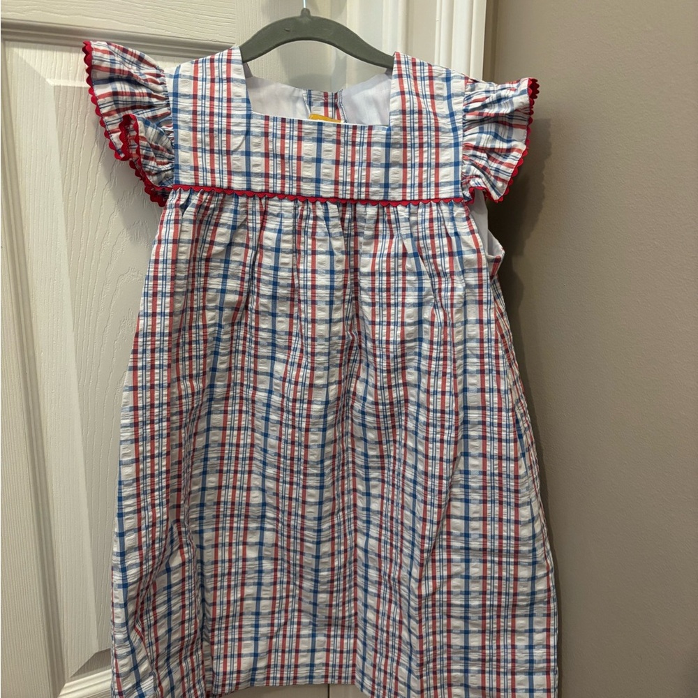 The Beaufort Bonnet Company Plaid Seersucker Dress